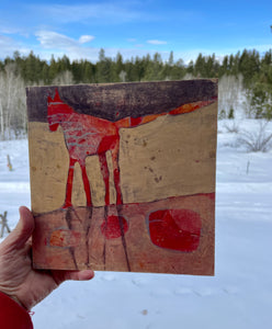 Print on Wood: Red Pony #3