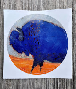 Sticker:  Blue Bison